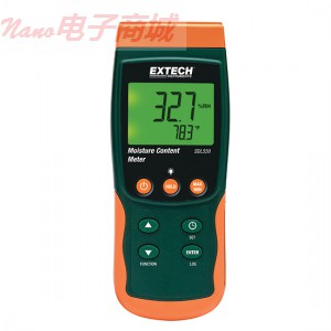 Extech sdl550测量谷物，玉米，水稻，棉花和纸水分仪和数据记录器