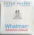 英国Whatman 1443-185，Grade 43无灰级定量滤纸，16 μm，18.5CM